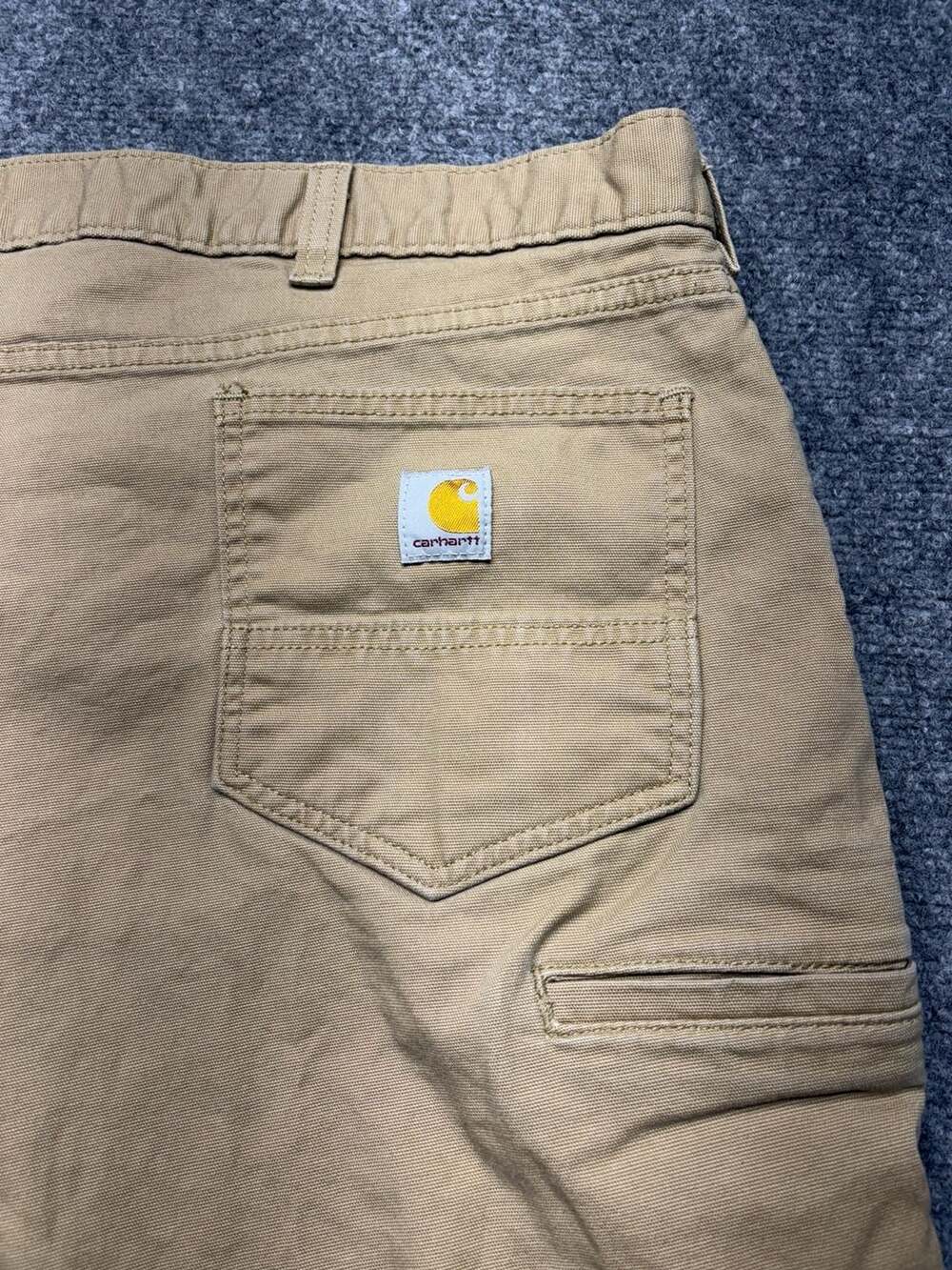 Carhartt Pants Men's 48x30 tan Relaxed Fit Canvas Rugged Utility Work Wear EUC - Picture 11 of 12